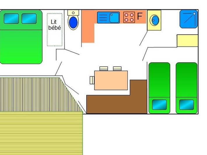 Camping L'Escapade - Mobilheim 4 personen - Pazifik in Cahagnolles, Bayeux und Umgebung