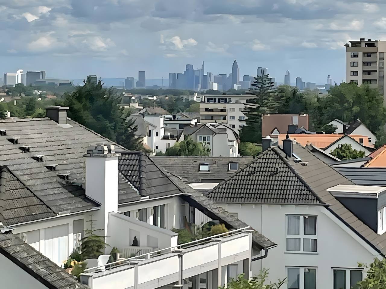 Habitación 'Taunus-Zimmer Skyline-Blick' con Wi-Fi in Bad Soden am Taunus, Bad Soden