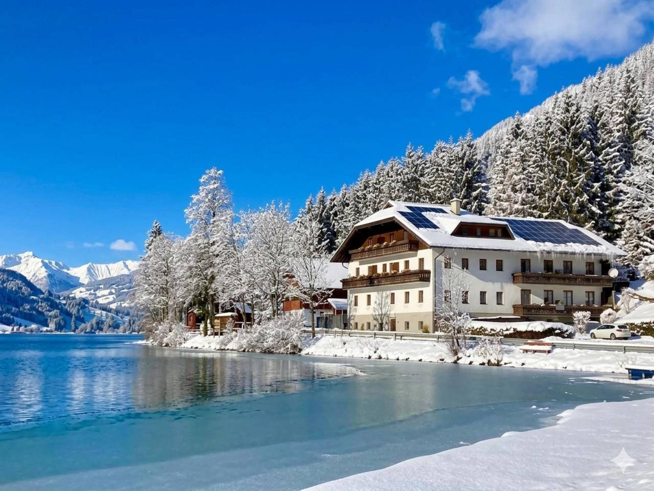 Ganze Wohnung, Ferienwohnung mit Meerblick und Privatstrand in Feld am See, Villach-Land