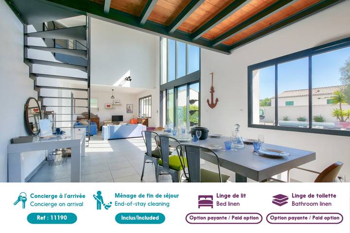 Location de vacances pour 10 personnes, avec jardin et terrasse, animaux acceptés à La Flotte - 3