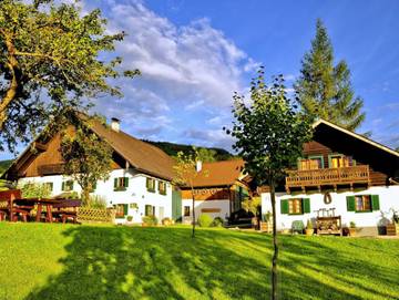 Ferienhaus für 3 Personen, mit Garten und Seeblick sowie Ausblick, kinderfreundlich in Oberösterreich