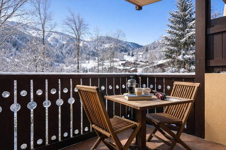 Apartamento entero, Résidence Le Château D86 Ski Retreat | Balcony & Views in Les Houches, Macizo del Mont Blanc