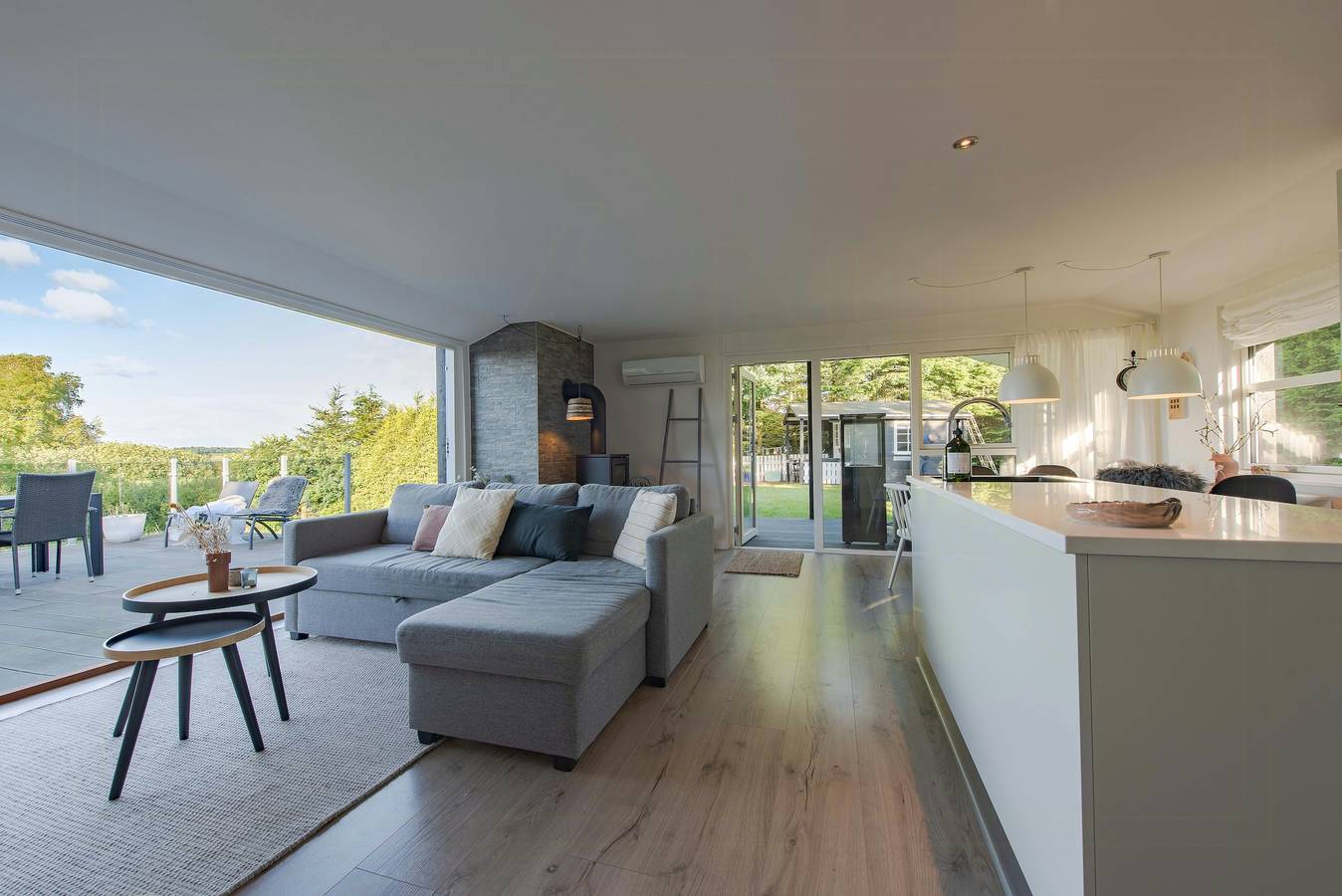 Panoramablick und Terrasse in charmantem Haus in Virksund, Limfjord in Westjütland