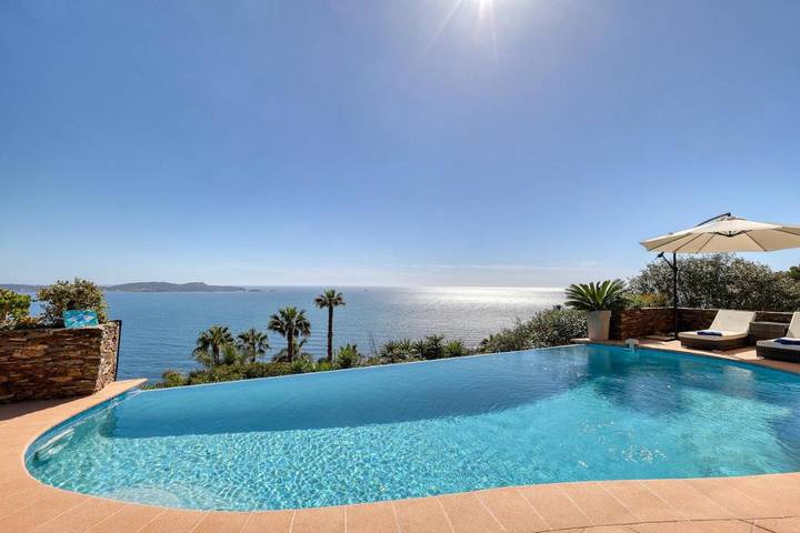 Villa pour 10 personnes, avec Balcon et Terrasse ainsi que Jardin et Piscine à Carqueiranne