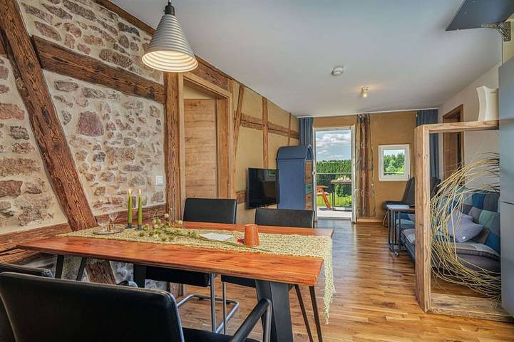 Ferienwohnung für 3 Personen, mit Balkon und Garten sowie Sauna in Dornstetten