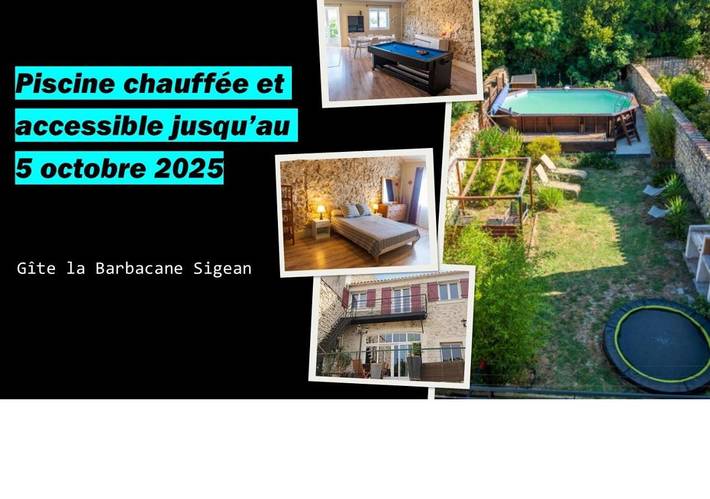 Maison d’hôte pour 11 personnes, avec jardin ainsi que vue et piscine