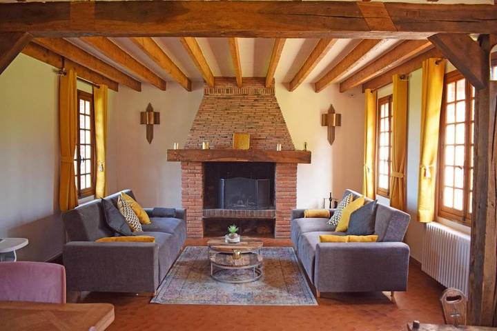 Maison de vacances pour 6 personnes, avec jardin ainsi que vue et piscine