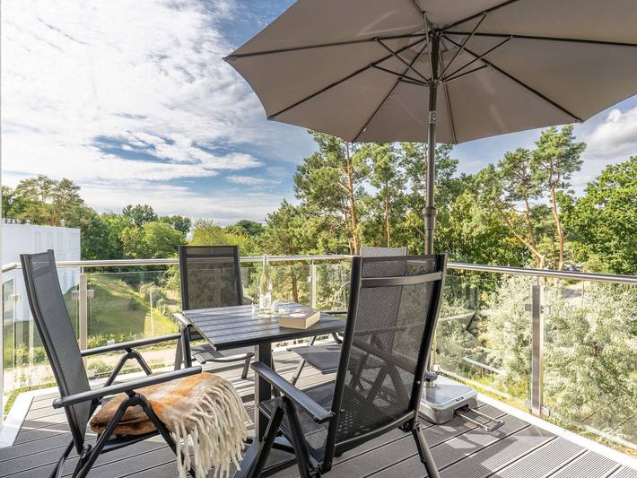 Ferienwohnung für 4 Personen, mit Balkon und Terrasse sowie Sauna und Seeblick in Garz - 2