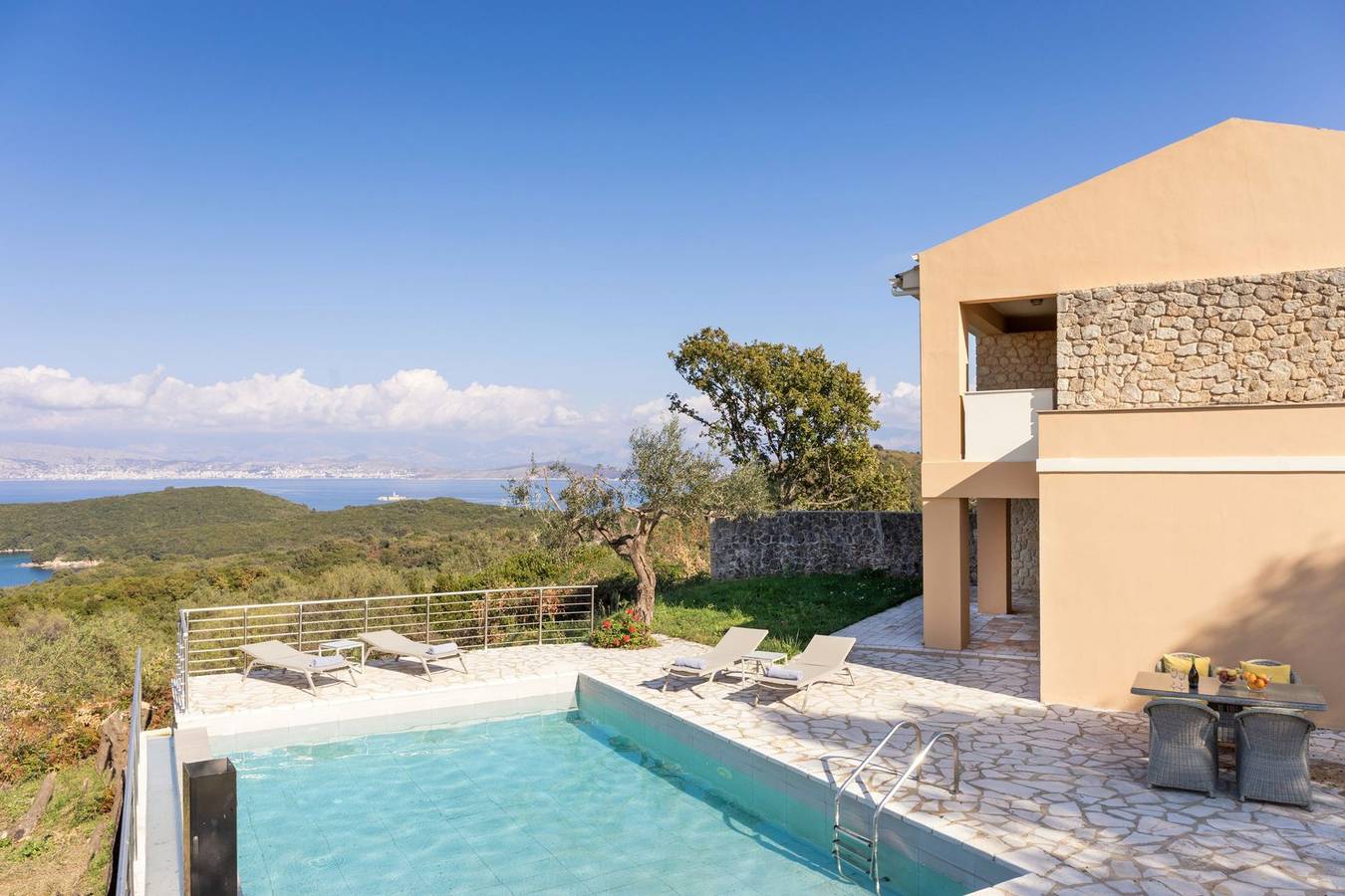 Villa Isyron, Divine Sea Views, Private Pool, Spacious Furnished Terrace, Corfu in Agios Stefanos (Corfu), Corfu