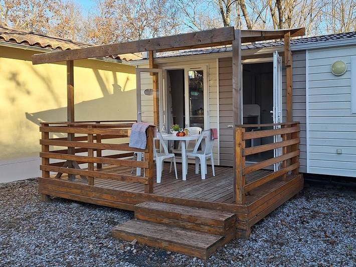 Camping les Rives d'Auzon - Mobilheim 4 personen - Komfort in Saint-Germain, Ardèche