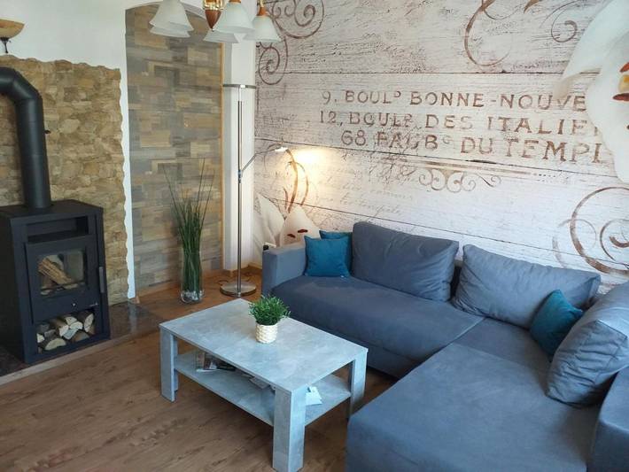 Ferienwohnung für 6 Personen, mit Terrasse und Garten sowie Ausblick