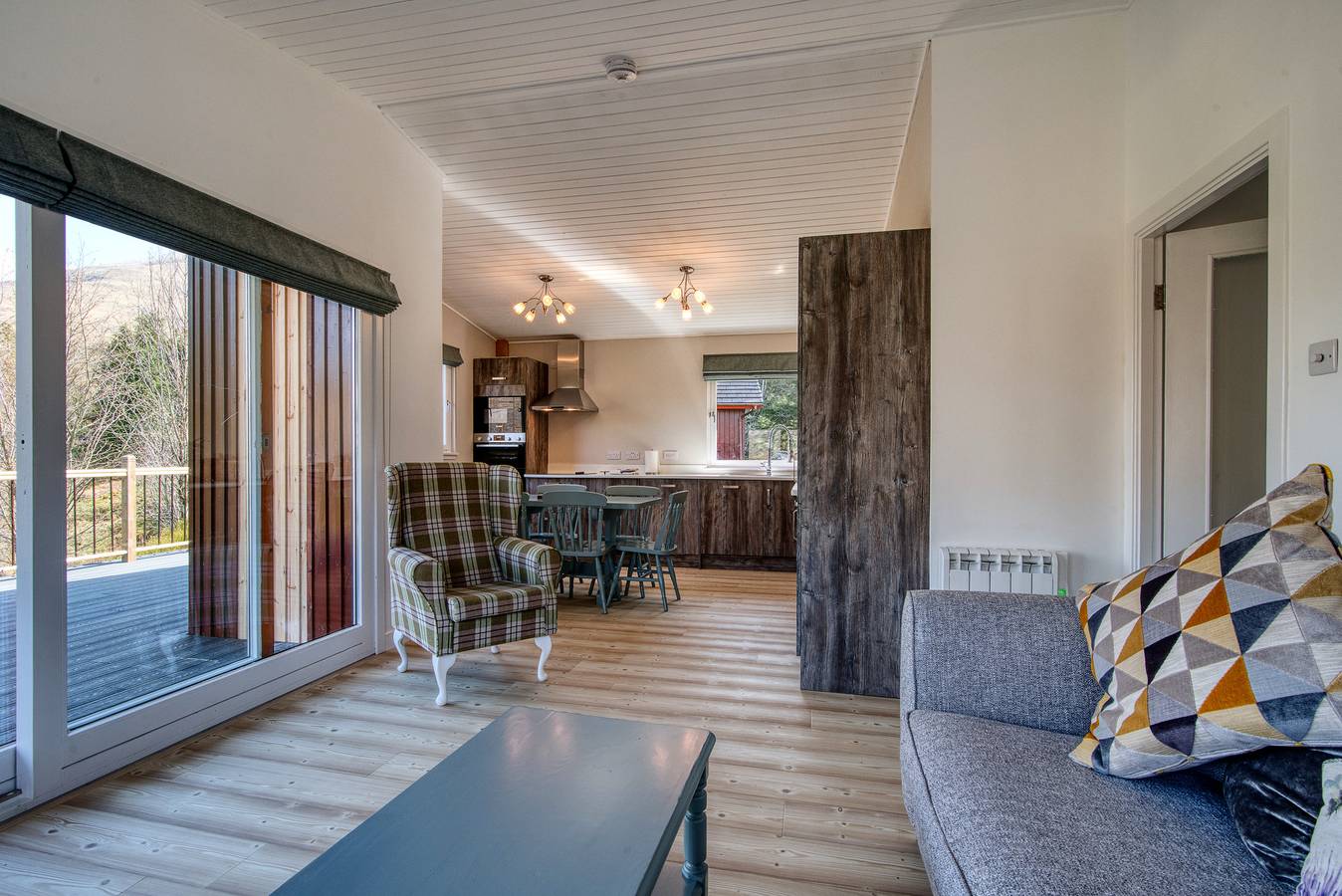 Chalet für 6 Personen mit Balkon in Stirling und Umgebung