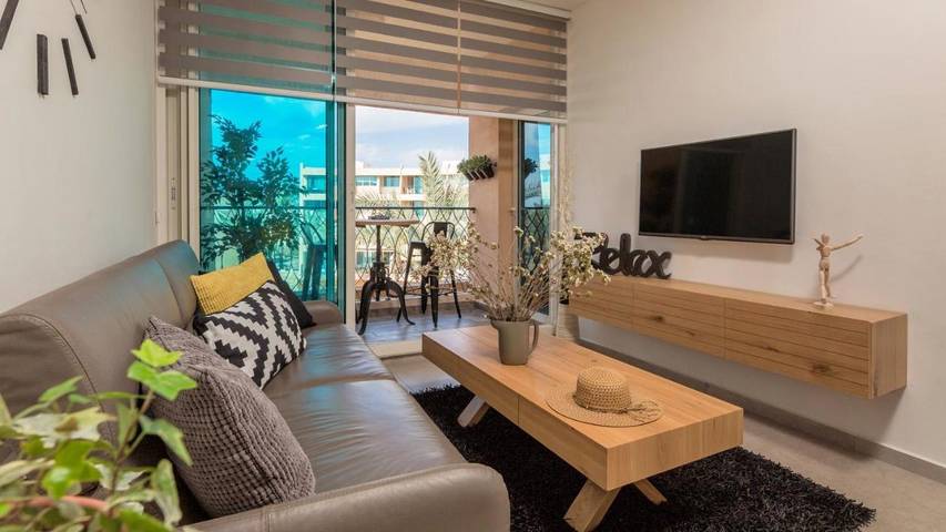 Appartement de vacances pour 4 personnes, avec sauna ainsi que jardin et piscine