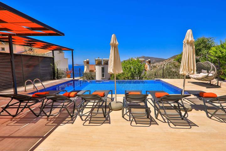 Villa für 6 Personen mit Balkon in Kaş, Saklıkent