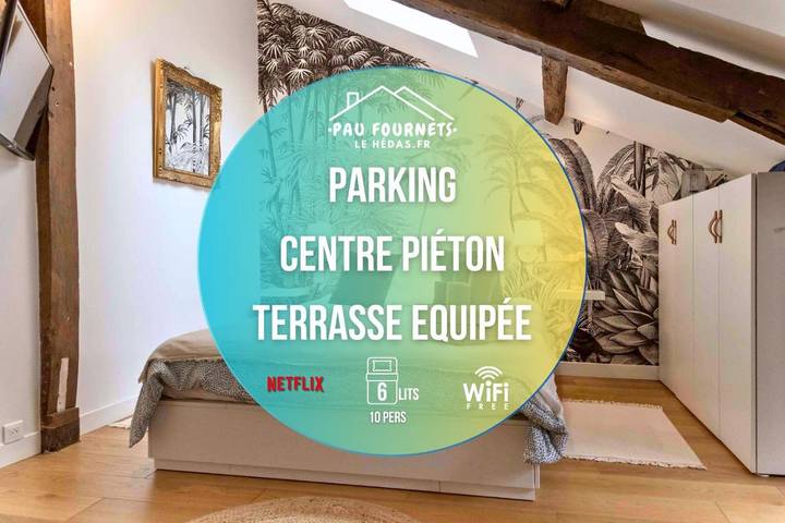Villa pour 10 personnes, avec Terrasse ainsi que Jardin et Vue
