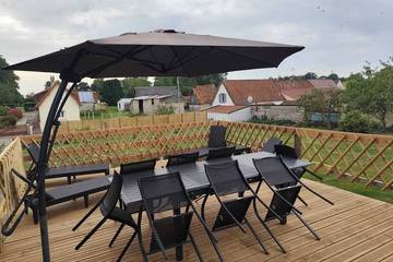 Location de vacances pour 8 personnes, avec balcon et jardin à Berneval-le-Grand