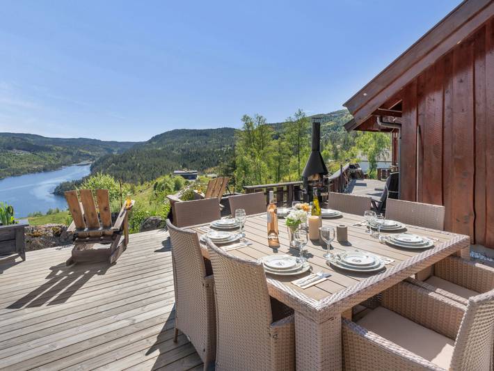 Ferienhaus für 7 Personen, mit Terrasse und Garten sowie Seeblick in Åseral - 2