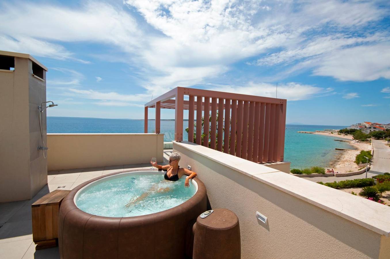 Villa für 7 Personen mit Balkon/Terrasse in Mandre, Pag