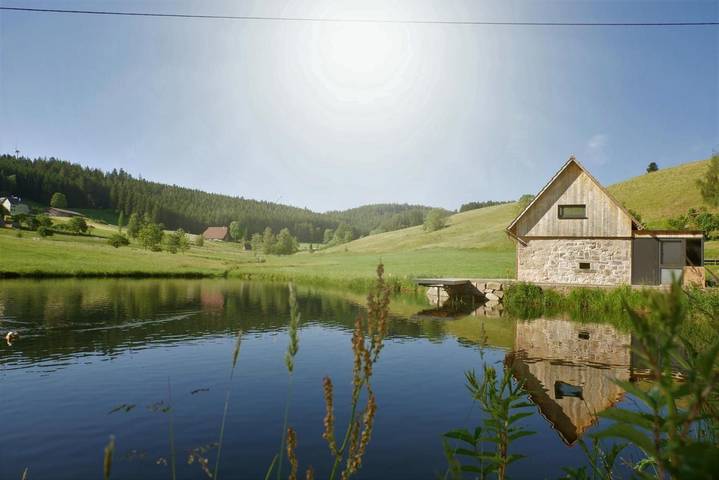 Ferienhaus für 5 Personen, mit Terrasse und Garten sowie Seeblick und Ausblick in Hornberg