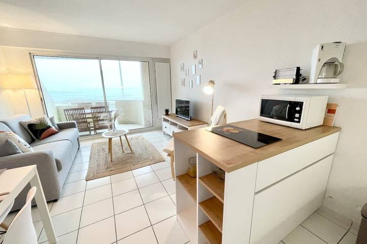 Ganze Wohnung, Splendide T2 Archi Cocooning Vue mer 180 in Le Fort-Bloqué, Ploemeur