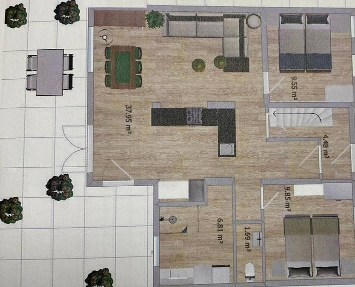 Ferienwohnung für 4 Personen, mit Terrasse und Ausblick, kinderfreundlich in Halberstadt - 4