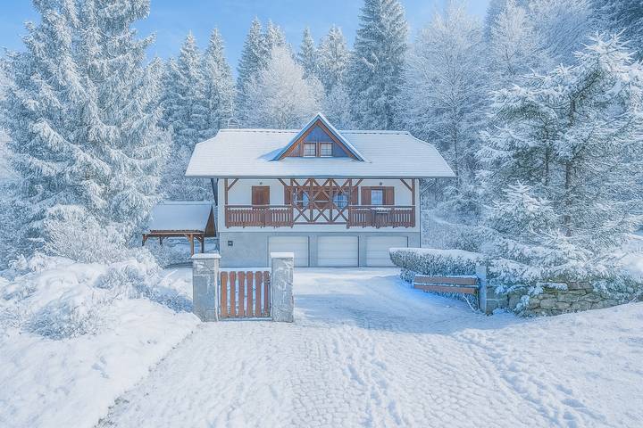Ferienhaus für 5 Personen, mit Seeblick und Terrasse im Triglav Nationalpark