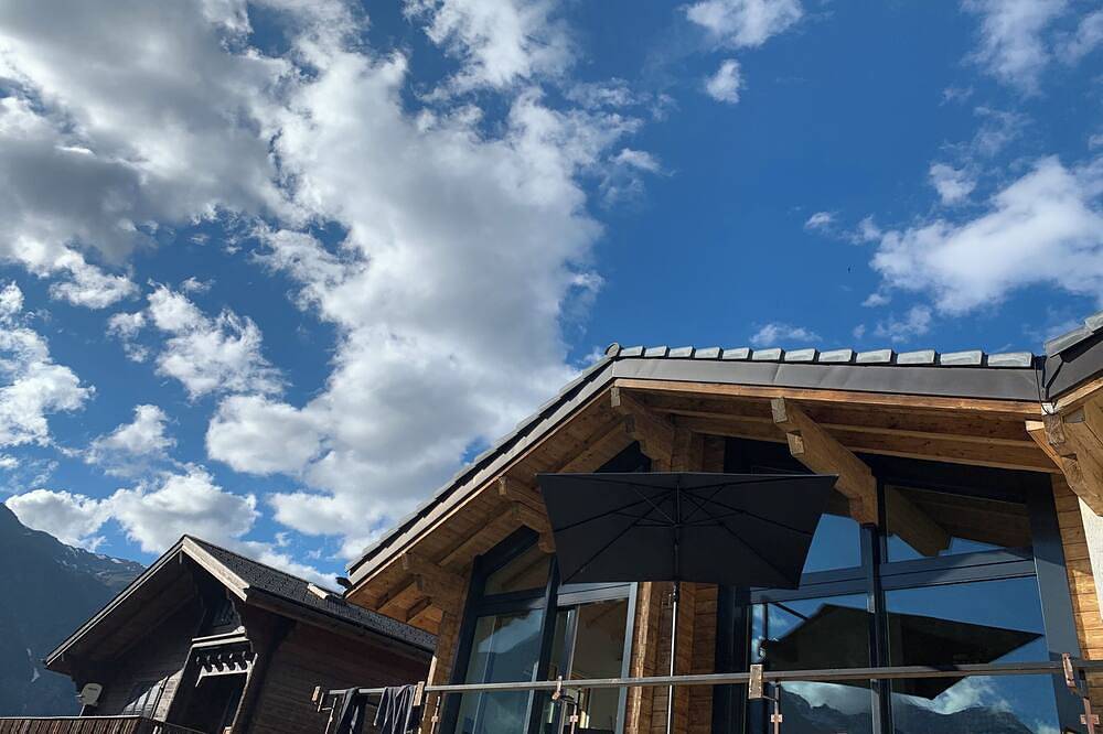 Luxus-Lodge|Panorama-Blick|Kamin|Sauna|Garten|Ruhe in Grächen, Walliser Alpen