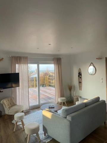Gîte pour 6 personnes, avec vue et jardin dans Plage de Saint-Marguerite sur Mer