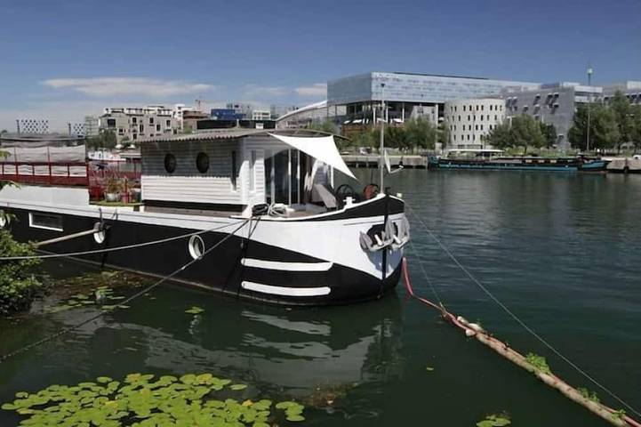 Péniche pour 7 personnes, avec jacuzzi et terrasse, animaux acceptés dans Rhône