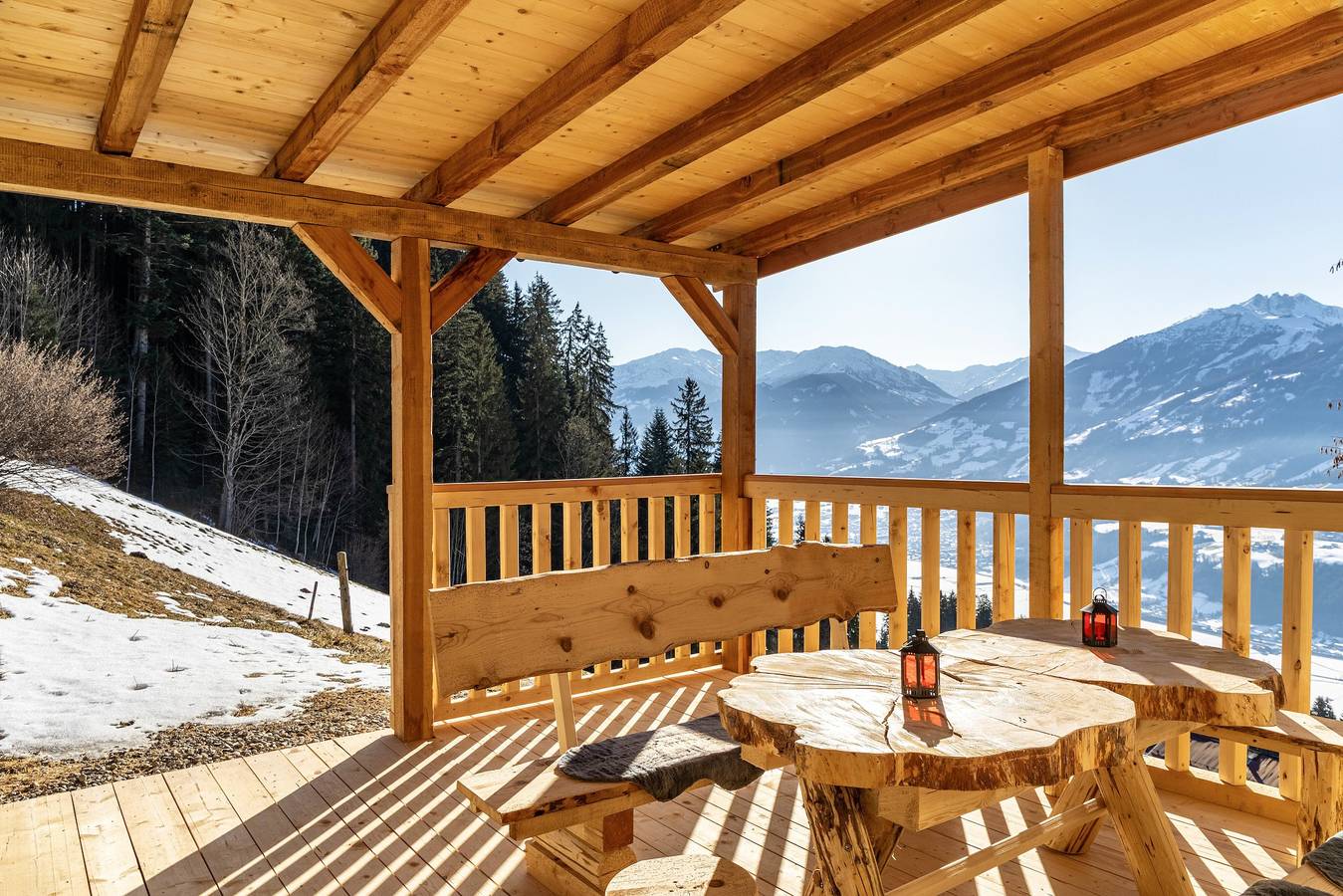 Ferienhaus 'Haus Glückswiese' mit Blick ins Zillertal mit privater Terrasse in Bruck am Ziller, Bezirk Schwaz