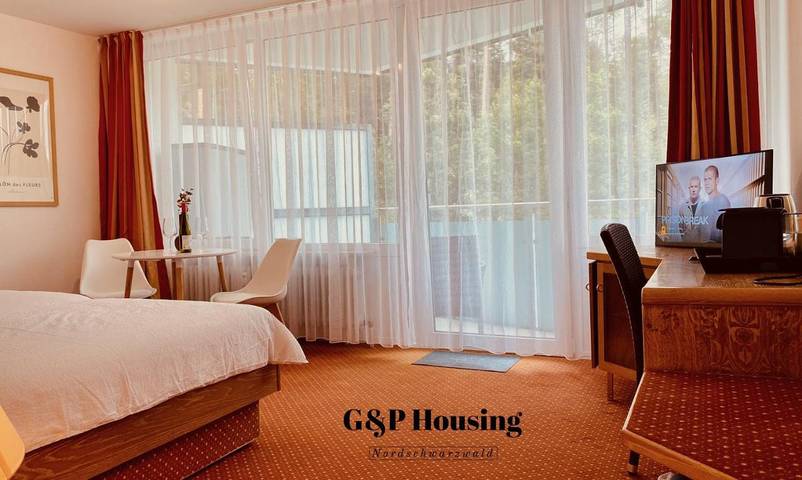 Ferienwohnung für 3 Personen, mit Balkon und Terrasse sowie Sauna und Ausblick in Altensteig - 2