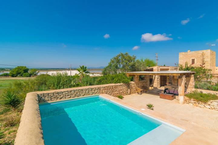 Villa Es Molí Des Trenc - Ferienhaus mit privaten Pool in Campos. Wifi gratis in Es Trenc, Campos
