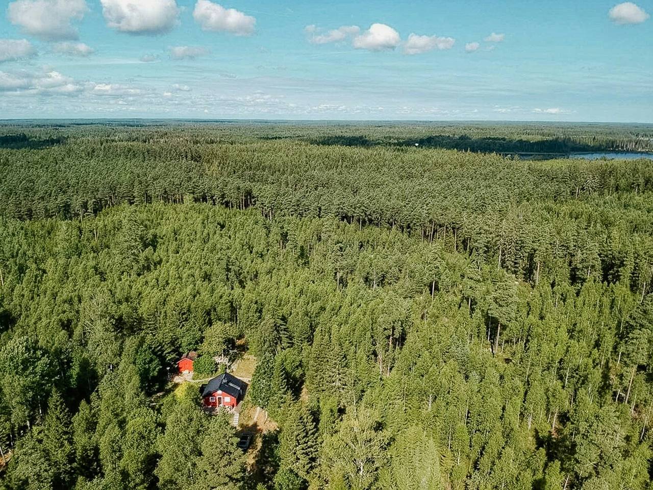 Blockhütte mit Whirlpool und Wald gleich um die Ecke in Ryd, Kronoberg