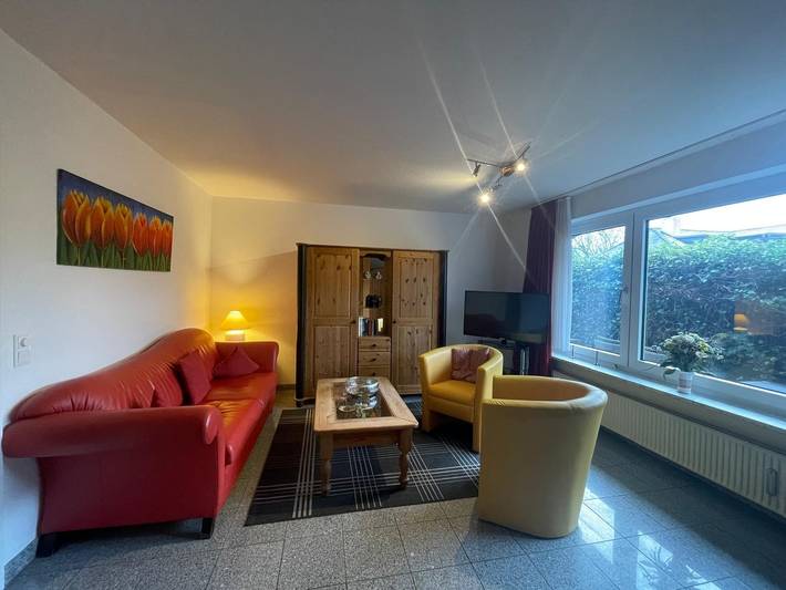 Ferienwohnung für 4 Personen, mit Balkon und Terrasse sowie Garten