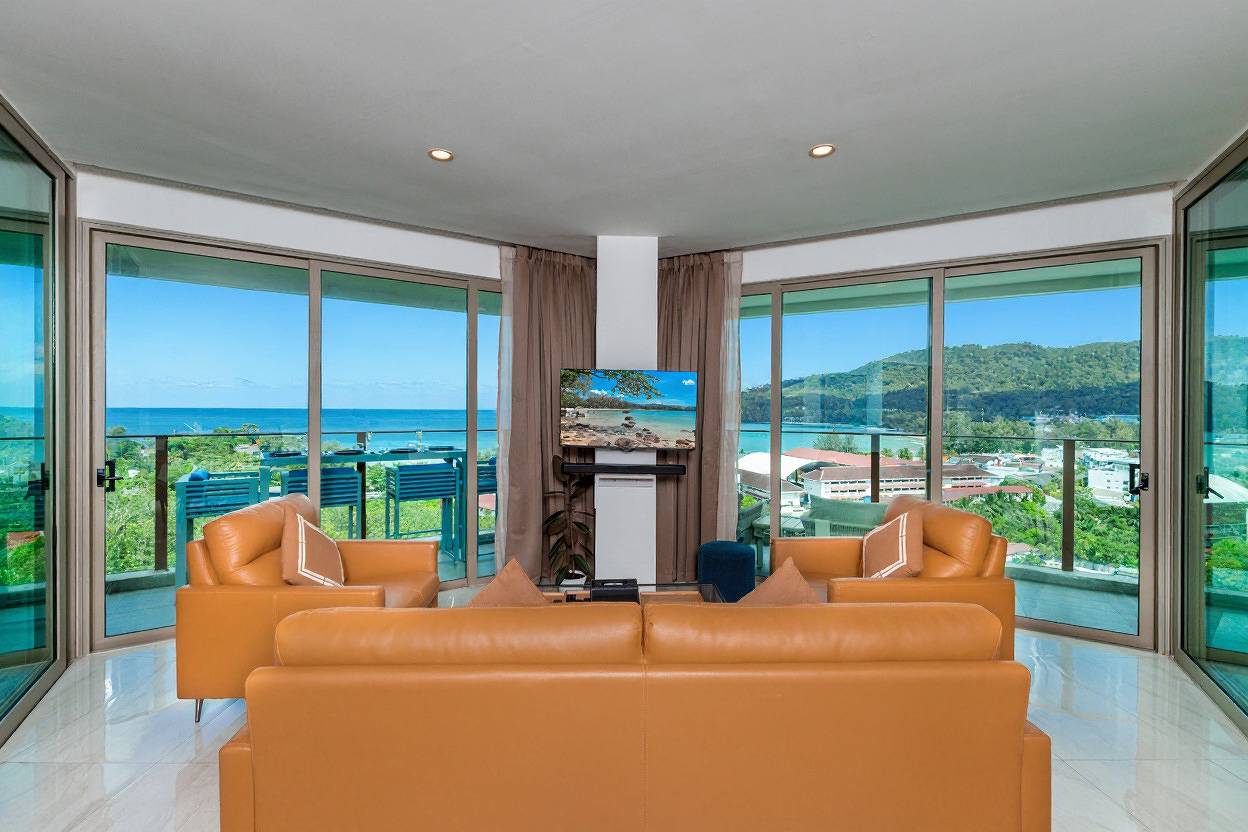 Appartamento intero, Moderno appartamento con vista mare completa, a 4 minuti a piedi dalla spiaggia di Kamala in Kamala Beach, Kamala