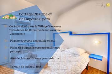 Gîte pour 6 personnes, avec piscine et jardin, animaux acceptés à Auberville