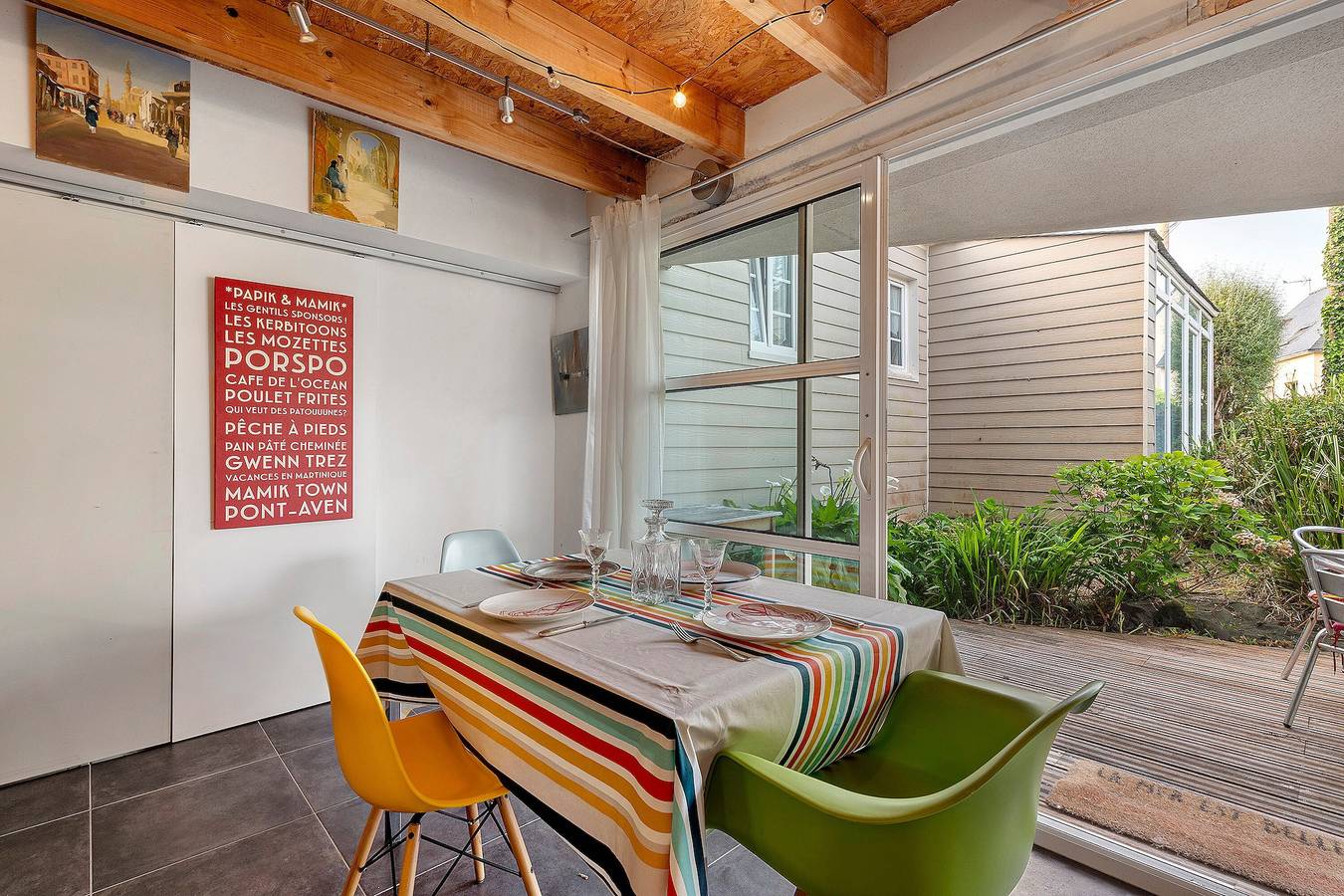L'Atelier – Loft in Porspoder, 100 m vom Strand, Schlafzimmer & großer Wohnbereich in Porspoder, Brest und Umgebung