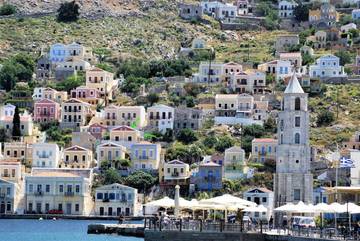 Holiday rental for 3 people, with view and terrace in Symi