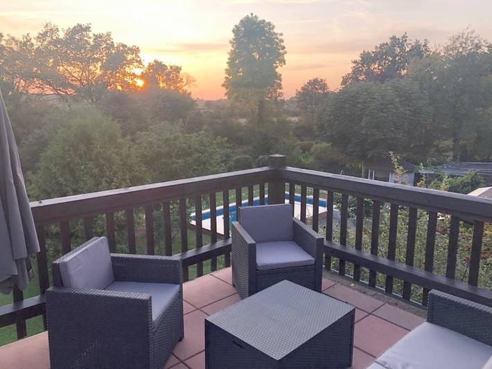 Ferienwohnung für 5 Personen, mit Balkon und Terrasse sowie Ausblick in Schwarmstedt