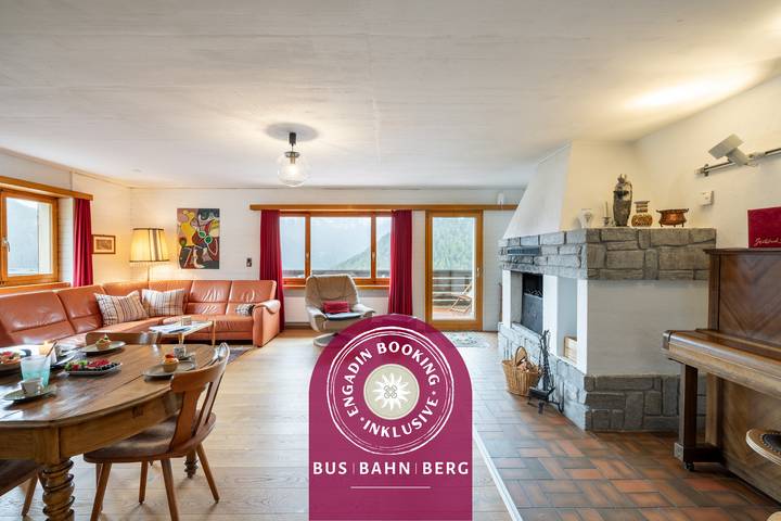Appartamento per 8 persone, con Balcone e Sauna in Engadina