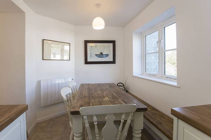 Alte Fischerhütte mit Sonnenterrasse mit Meerblick der Hafen St. Mawes in St Mawes, Cornwall