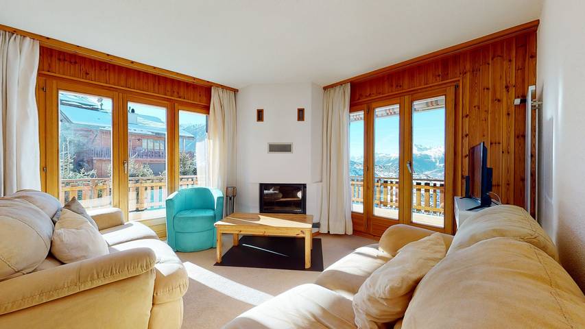 Vakantieappartement voor 5 personen, met balkon in Veysonnaz