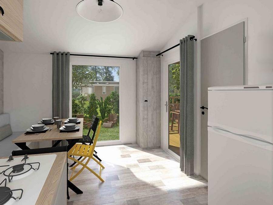 Flower Camping Les Paillotes en Ardeche - Mobilhome 7 personas - Mobil-home 30m² Confort (2camas - 5/7pers.) + Climatización + Terraza cubierta in Ruoms, Ardèche