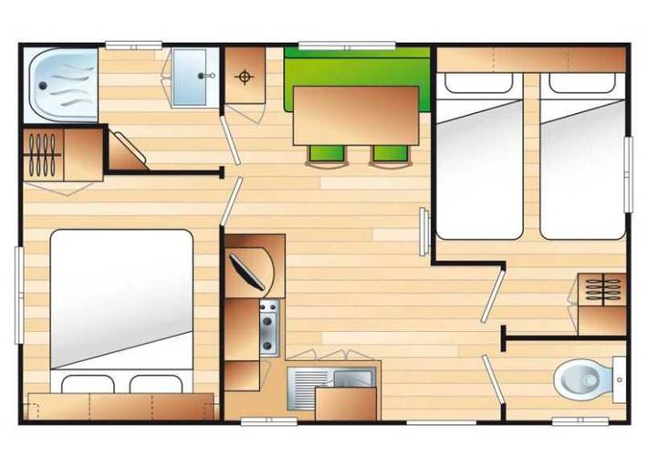 Mobil home pour 4 personnes, avec bassin pour enfant dans Serignan Plage - 4