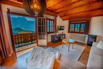 Gîte pour 4 personnes, avec vue ainsi que sauna et jardin à Leysin