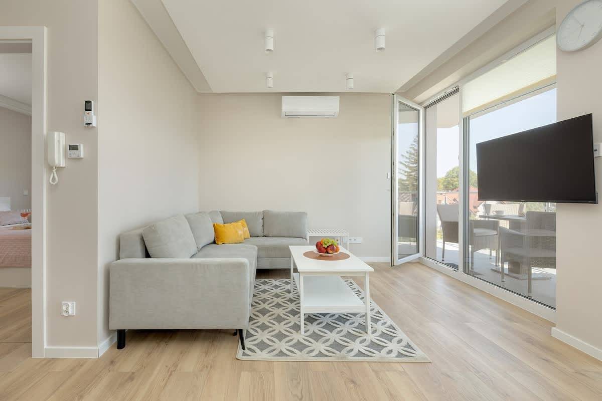 Cały apartament, Apartament wakacyjny dla 4 osób z sauna in Rewal, Powiat gryficki