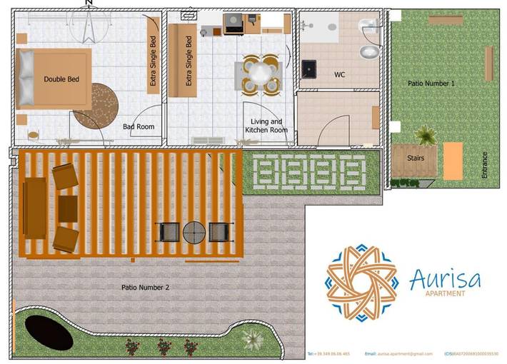 Appartamento vacanze per 3 persone, con giardino e panorama - 1