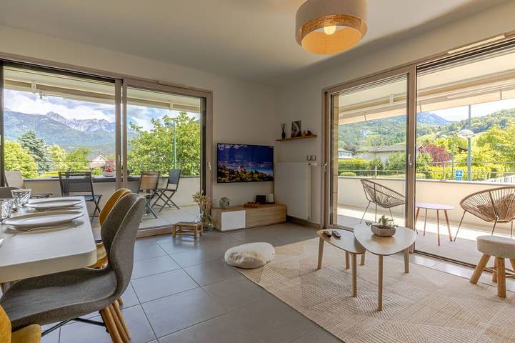 Appartement de vacances pour 4 personnes, avec jardin et terrasse à Saint-Jorioz