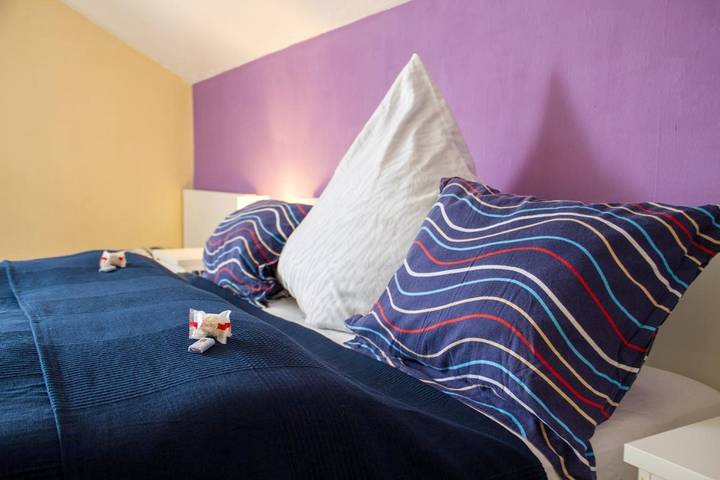 Ferienwohnung für 5 Personen, mit Balkon und Terrasse sowie Garten und Sauna