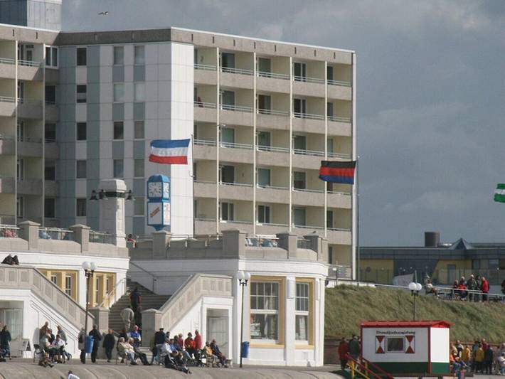 Ferienhaus mit Meerblick für 3 Personen, mit Balkon und Balkon/Terrasse auf Borkum